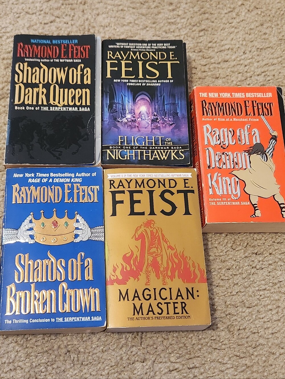 Raymond E. Feist Fantasy Nivels Lot Of‎ 5
